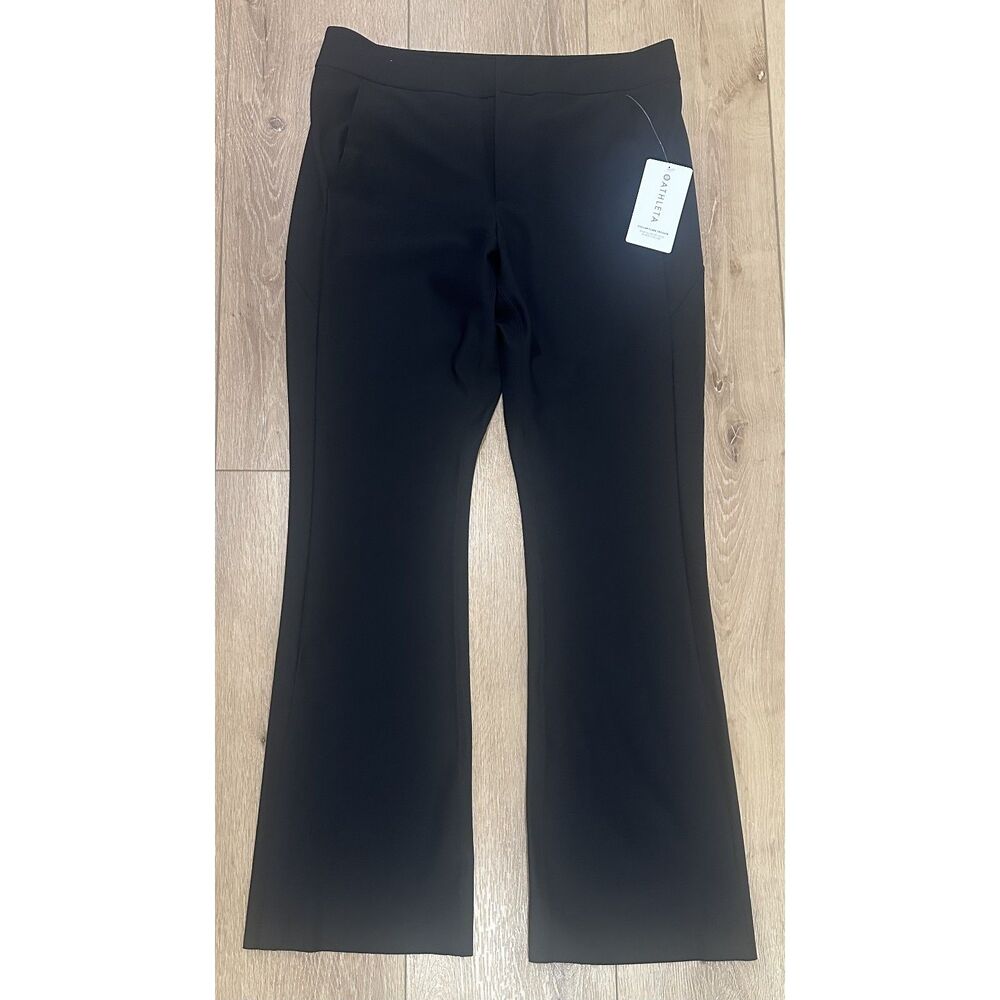 Athleta Women's Stellar Flare Trouser Pants Size 16 Black NWT!